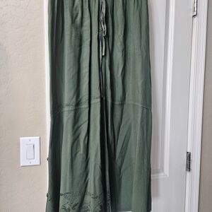 Soft Surroundings Forest Green Maxi Skirt